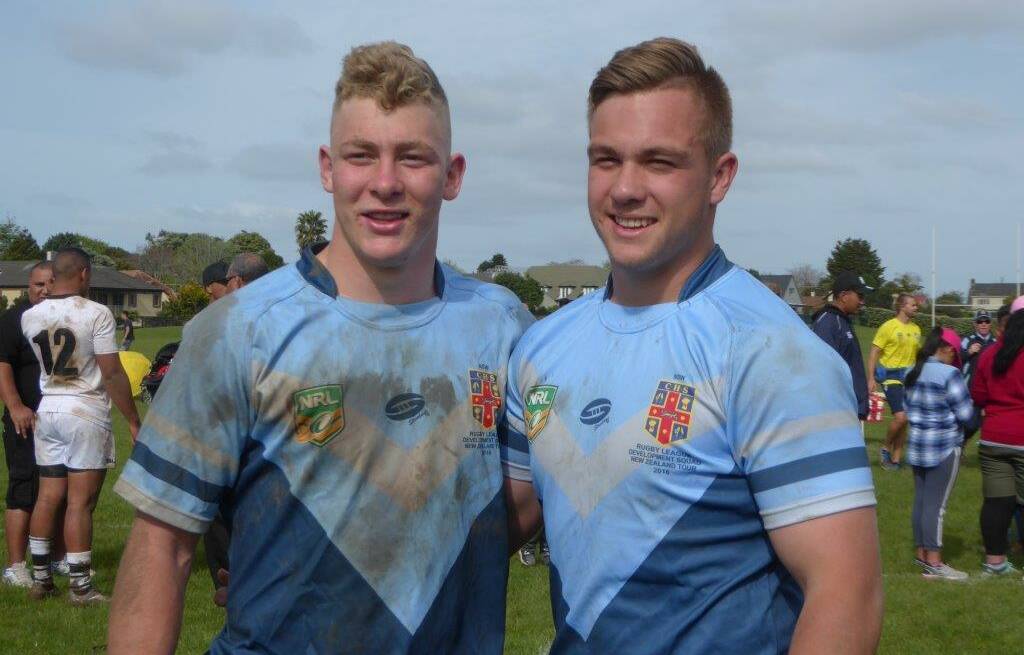WESTERN STARS: Luke Gale and Clayton Couley pictured in their NSW kits after one of their three matches in New Zealand. Photo: CONTRIBUTED