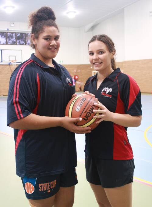 SELECTED: Amelia Raidaveta and Tori Monk are two of the Dubbo juniors selected in Western Reds squads to compete at next year's Basketball NSW Country Premier League. Photo: JENNIFER HOAR