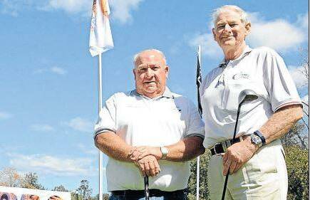 ACE: John Dixon and Clem Long, pictured at Dubbo Gold Club in the past, have been in the thick of the Dubbo Veteran Golfers action. Photo: FILE