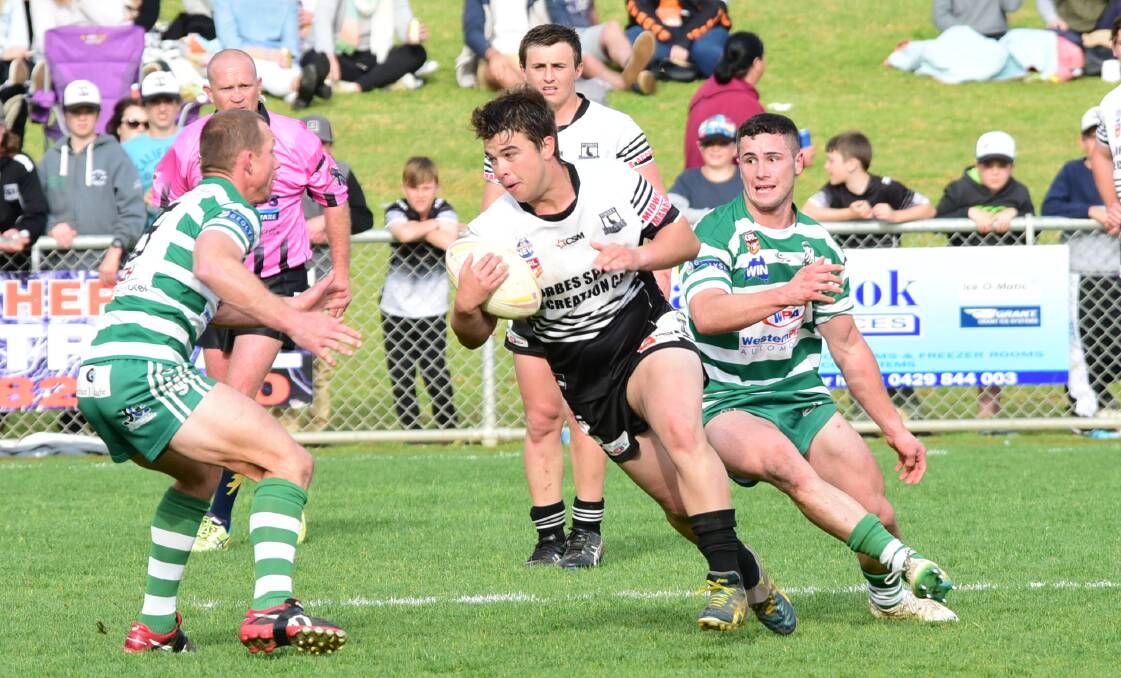 STANDOUTS: Forbes five-eighth Mitch Bourke and CYMS prop Jarryn Powyer (right) are pushing for representrative honours. Photo: BELINDA SOOLE