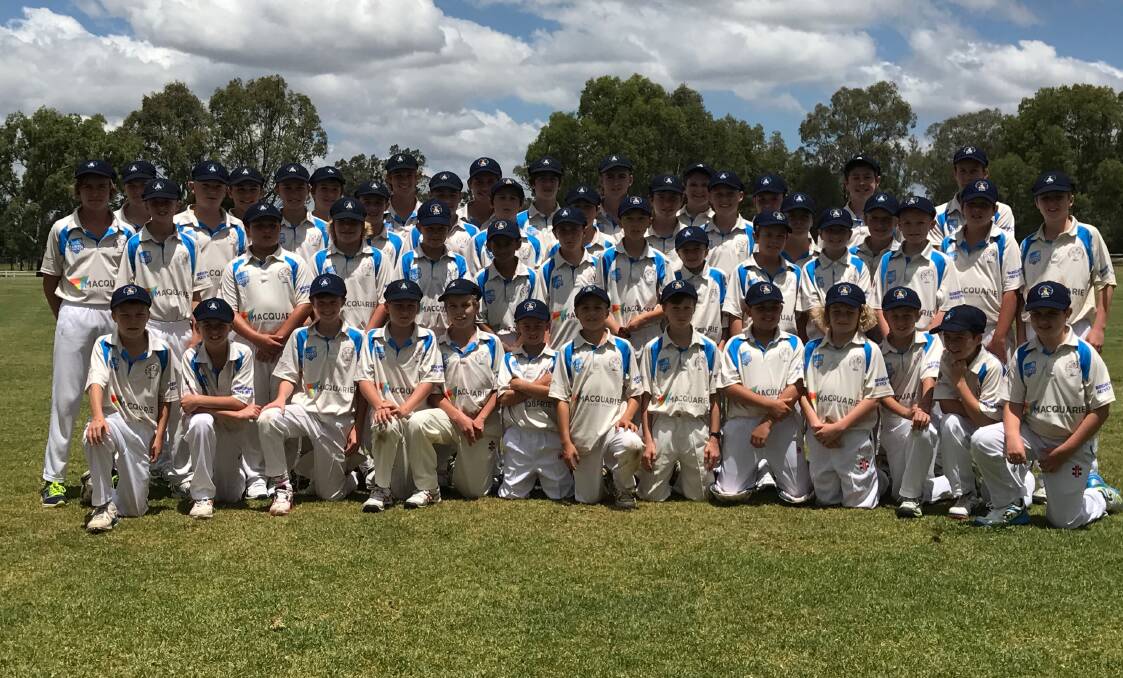 STACKED WITH TALENT: All of Dubbo under-14s and under-12s players together during Sunday's local derbies. Photo: CONTRIBUTED
