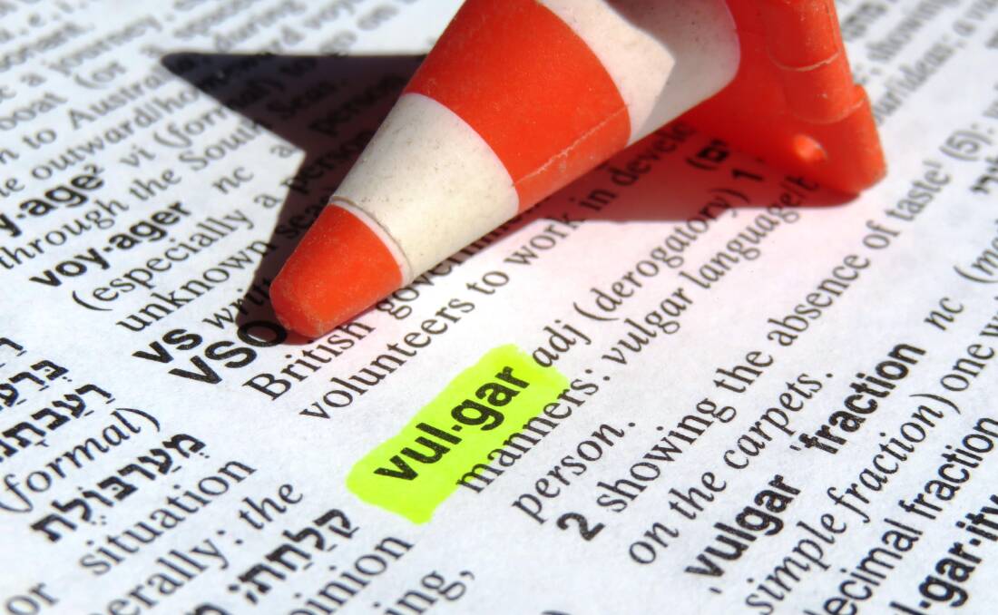 VULGAR: is one of those words that have come down in status in our language over the years.