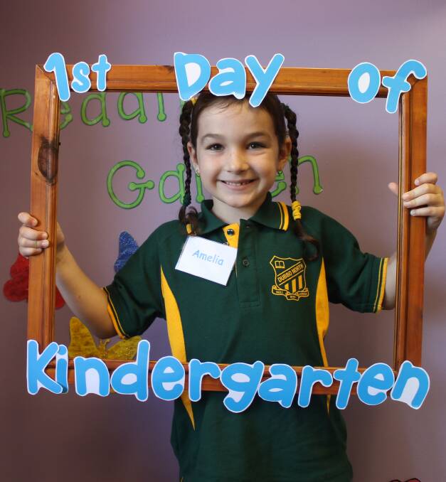 First day of kindergarten: Amelia Springfield.