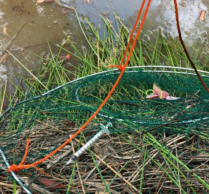 COMING DOWN THE RIVER: With only half of Dubbo drains flowing into the Macquarie River having a gross pollutant traps, pollution like syringes and nappies are all too common. Photo: CONTRIBUTED