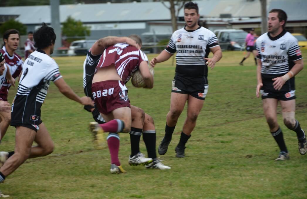 NO CONTEST: Wellington were mauled by Forbes 106-12 in their Group 11 clash at Forbes on Sunday. Photo: FARREN HOTHAM