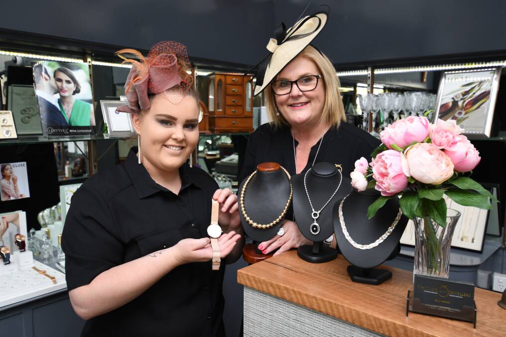 Big day: Molly and Gina Brown from Whitney's Jewellers are looking forward to Dubbo's Melbourne Cup Day meeting. Photo: BELINDA SOOLE