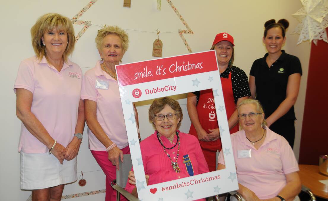 Ready to Wrap: Sue Gavenlock, Pam Urquhart, Tammy Pickering, Amelia Bell, Bett Sharman and Susie Hill at the Christmas wrapping station.
