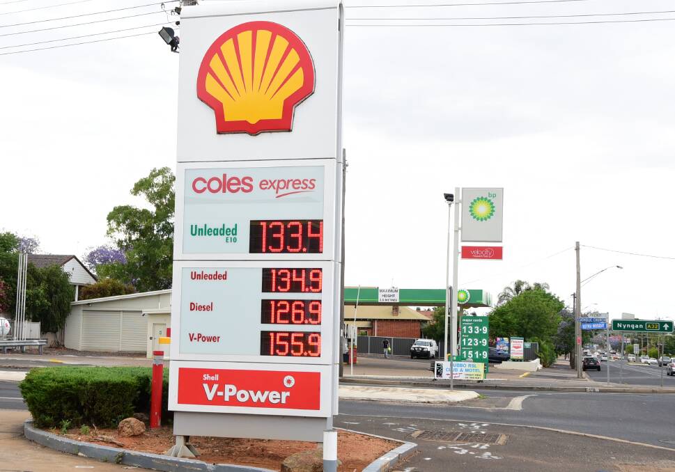 Fuel prices in Dubbo are more than 16 cents more expensive than Wellington. Photo: BELINDA SOOLE