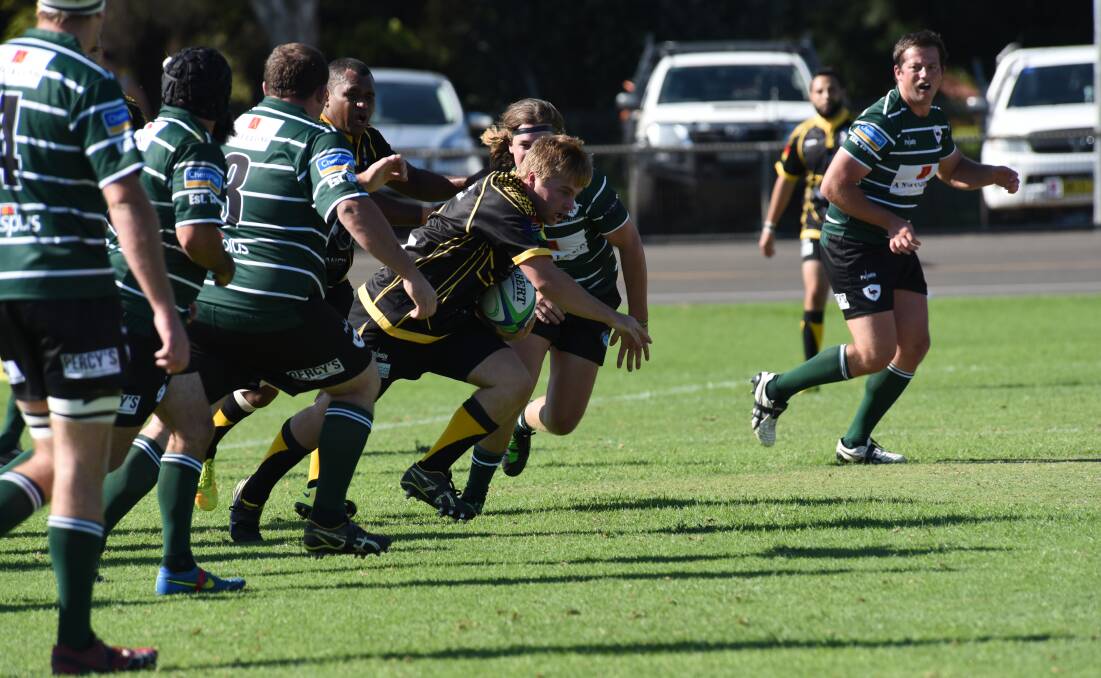 Tough time: The Dubbo Rhinos have struggled against the leading teams and after a heavy loss to Forbes on Sunday, now have to prepare for the high-flying Orange Emus.