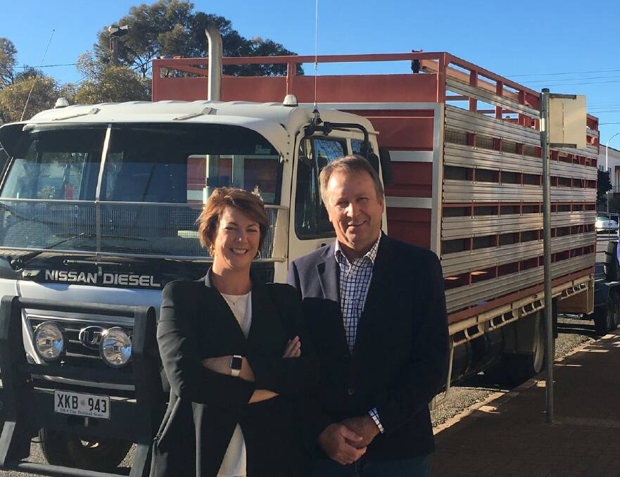 Roads Minister Melinda Pavey and Barwon MP Kevin Humphries.