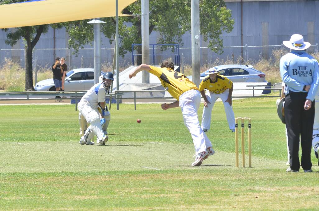 In-form: Edward Haylock was the star for Macquarie, making a maiden century to help his team to a 45-run win against Newtown. Photo: PAIGE WILLIAMS