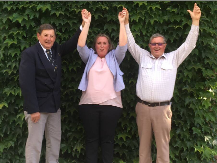 Joining forces: RDA Central West's Reg Kidd, Western NSW Business Chamber's Vicki Seccombe and Centroc's John Medcalf have their hands up for better roads. Photo: CONTRIBUTED