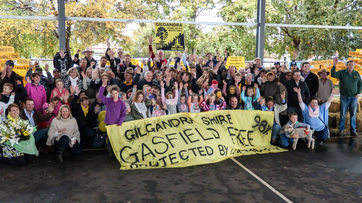 No way: Hundreds of people from Gilgandra turned out to a community event where they said no to coal seam gas. Photo: Contributed