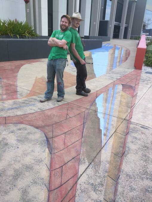 Chalk artwork gives new perspective