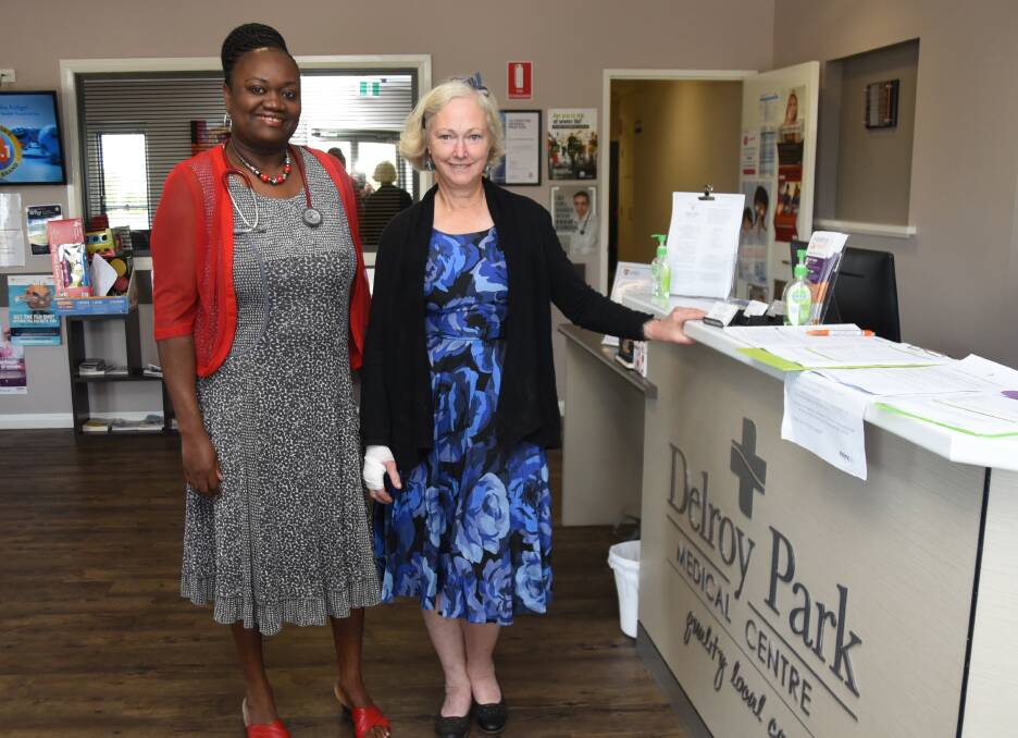 Welcome addition: Dr Bessie Yamba with Dr Lynette Reid, who has joined Delroy Park Medical Centre. Photo: BELINDA SOOLE