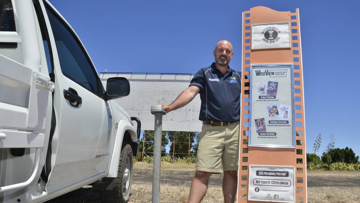 Countdown: Dubbo Regional Council's Jason Yelverton at the drive-in. 