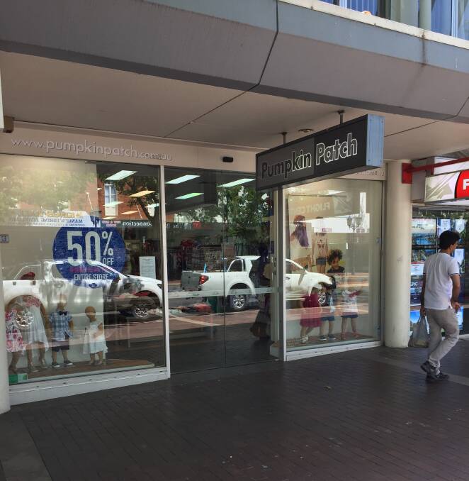 Pumpkin Patch's Dubbo store in Macquarie Street. The childrenswear retailer is set to close the store and 26 others in Australia. 
