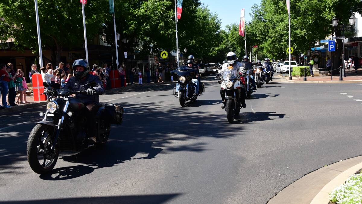 Motorcyclists paraded as a fundraiser for the Salvation Army. Photos: PAIGE WILLIAMS.