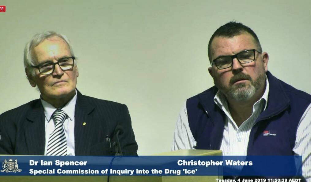 Dr Ian Spencer of Wellington and Dubbo Hospital emergency department nurse unit manager Christopher Waters give evidence to the inquiry. 