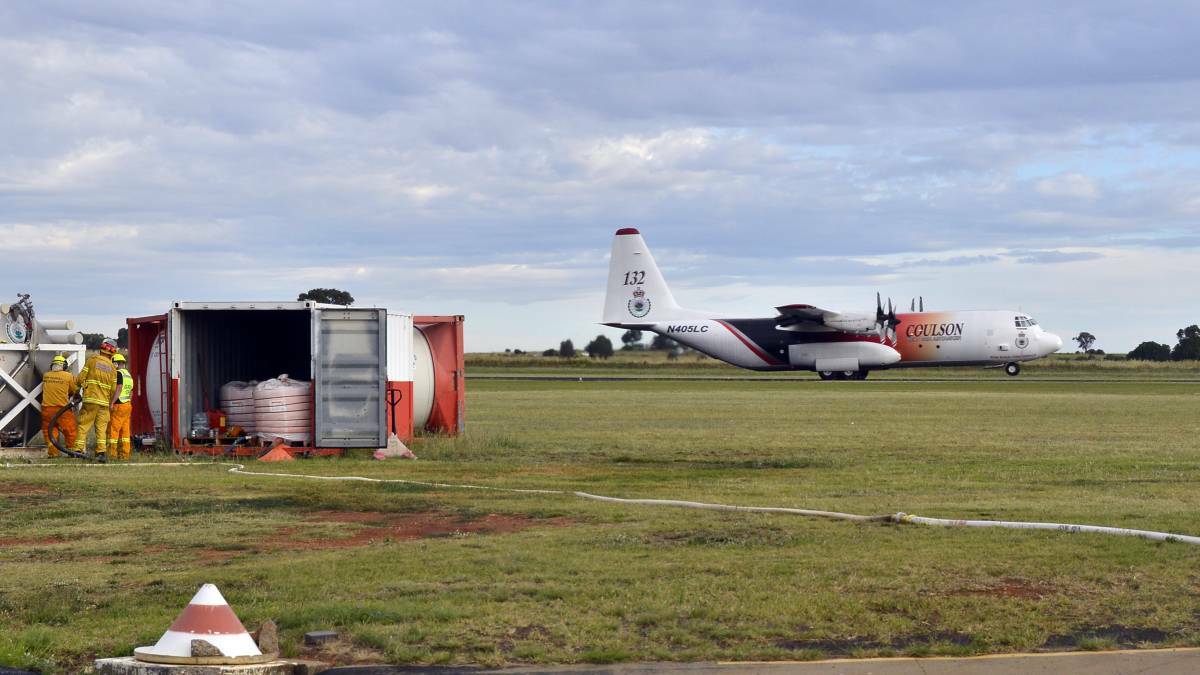 Magnificent: Thor takes off from Dubbo Regional Airport after refuelling while in action in January. Photo: BELINDA SOOLE