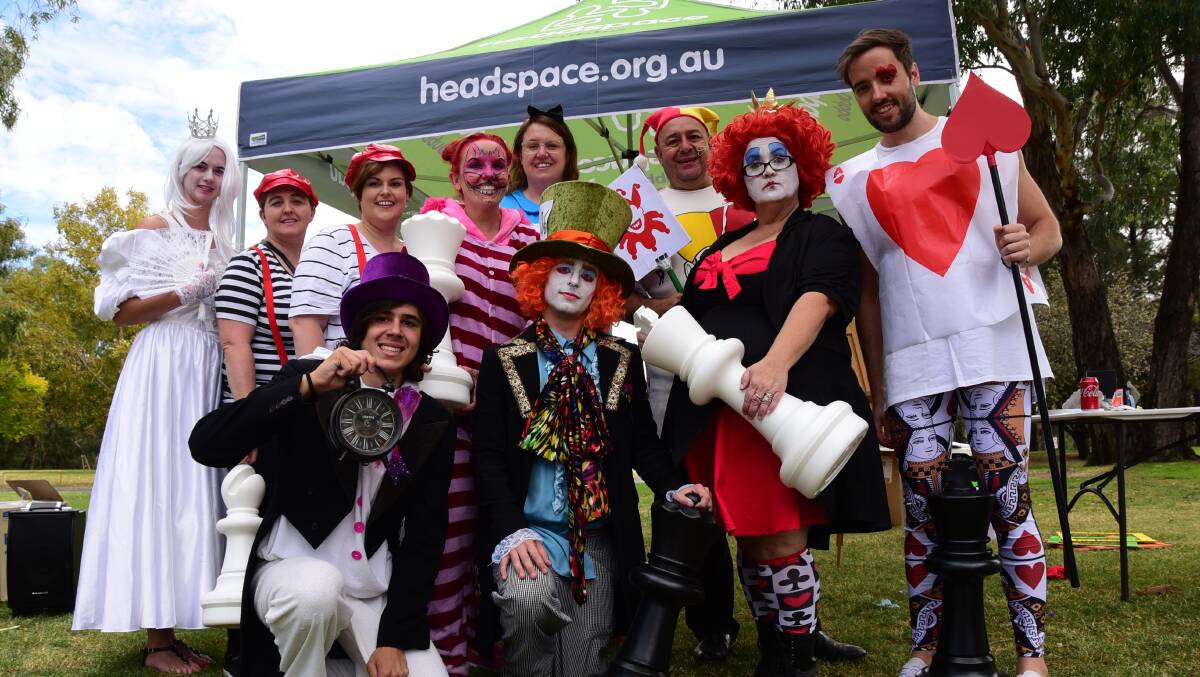 Milestone: The headspace Dubbo team celebrate the service's second birthday at a Mad Hatter's Tea Party. Photo: PAIGE WILLIAMS. 