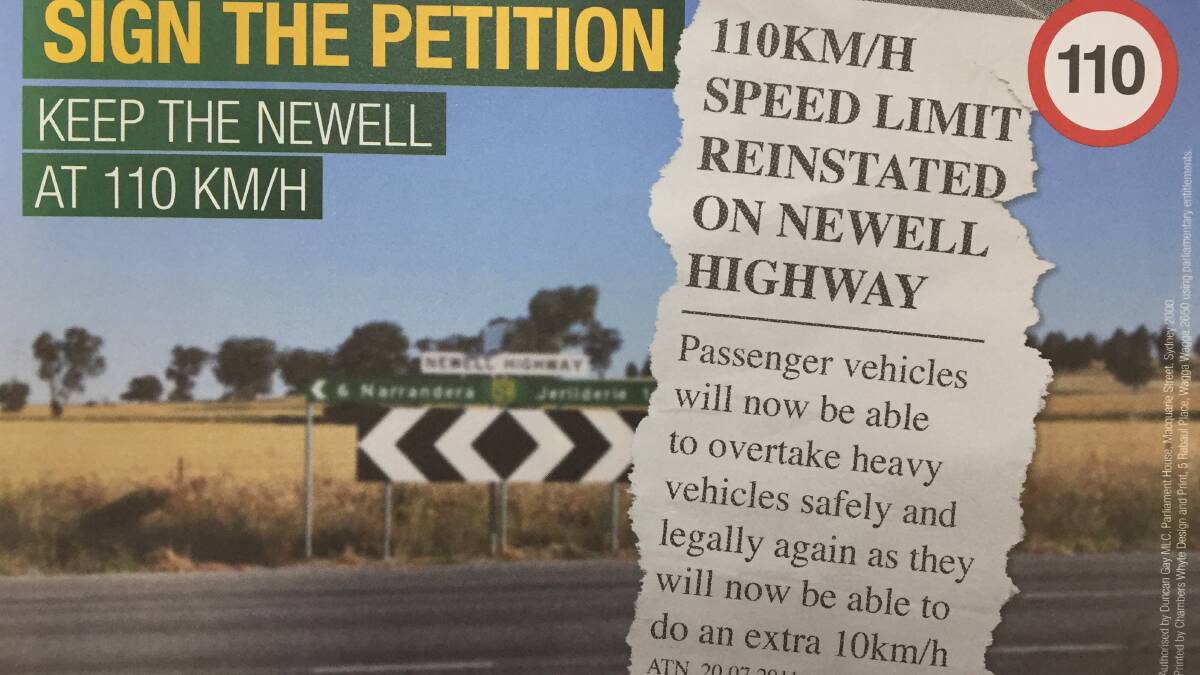 The petition arriving in mailboxes at Dubbo.