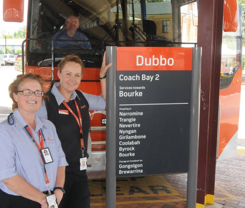 Ideas sought: NSW TrainLink customer attendant Rae Pike and area customer service manager Belinda Roberts at the Dubbo Railway Station. Photo: FAYE WHEELER