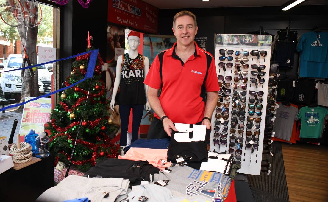 Sportspower Dubbo owner Anthony Barnes is expecting big days of trade in the final week before Christmas. Photo: BELINDA SOOLE