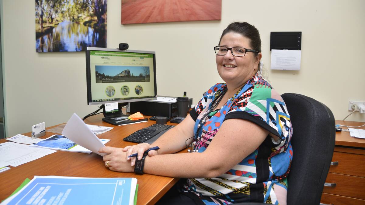 Megan Dixon in the Regional Development Australia Orana office at Dubbo. File photo. 