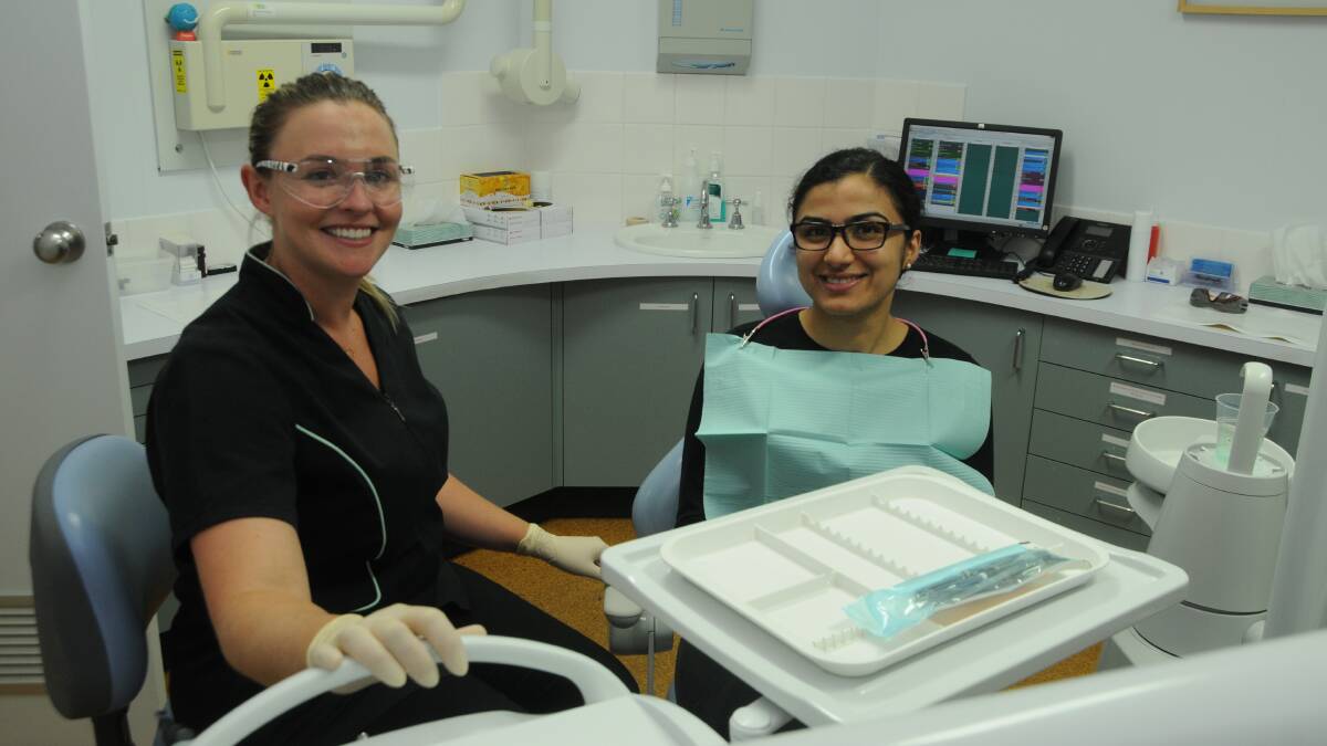 Check-up: Dr Grace Amey and Dr Nikita Randhawa get behind Dental Health Week's theme of 'Anywhere, Anytime: Oral Health for Busy Lives' and urge people to make time for their teeth. Photo: FAYE WHEELER