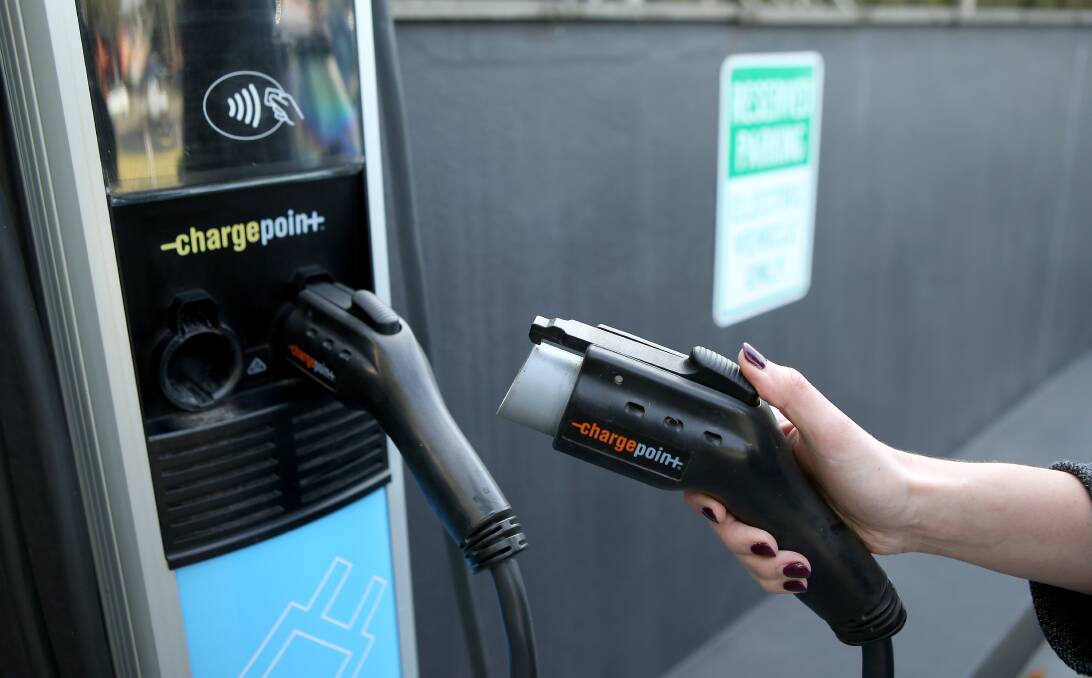 Electric car charging point. Photo: Pat Scala.