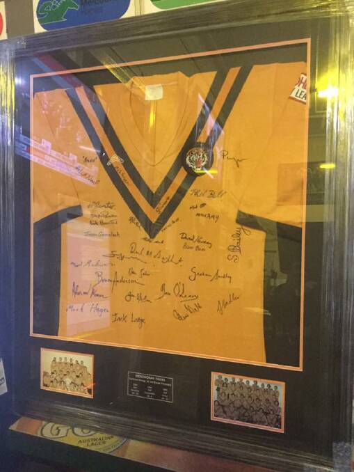 This jersey will be one of the items auctioned at the fundraiser being held on the June 17. Photo: Mendooran Royal Hotel/ Facebook