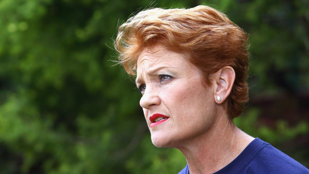 Pauline Hanson is seen at the Boonah State Primary School during the Queensland State elections on March 21, 2009 in Boonah, Australia. Photo: Getty.