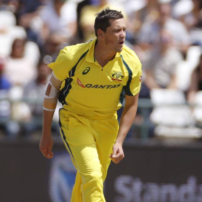 Chris Tremain bowls for Australia in 2016. Photo: AP Photo/Schalk van Zuydam