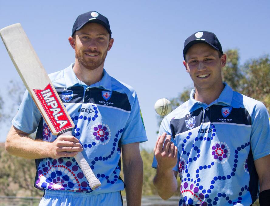STAR: Dubbo's Ben Patterson (right), pictured with NSW captain Nathan Price. Photo: CRICKET AUSTRALIA