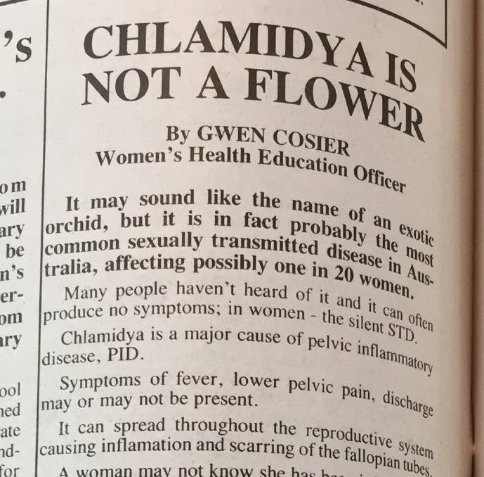 The need to raise awareness of sexually transmitted infections is nothing new, as this clip from the Daily Liberal in December 1988 shows.