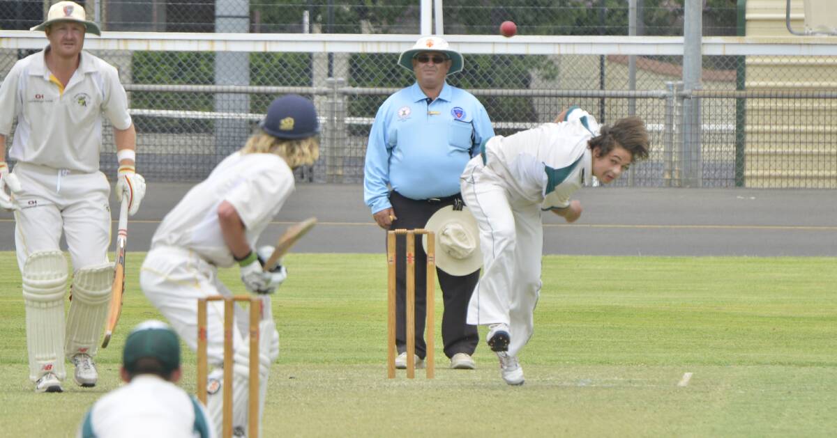 GOING TO WORK: James 'Busta' Nelson was the pick of the bowlers for CYMS, claiming 3/48 from his eight wicket spell. But it wasn't enough to rein Souths in as they set a total of 275. Photo: BELINDA SOOLE