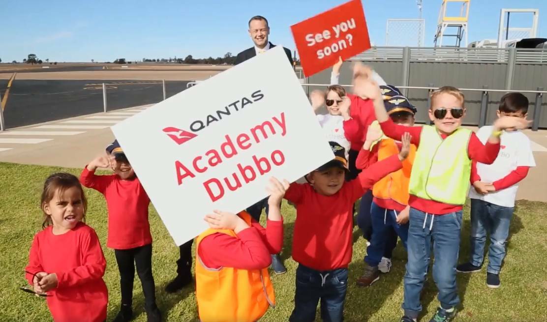 Dubbo mayor Ben Shields in a video promoting the city’s case to host the pilot academy. Photo: FACEBOOK