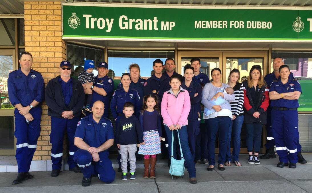Worried: Local paramedics are calling on Dubbo MP Troy Grant to join their campaign for better workplace death and disability insurance. Photo: CONTRIBUTED
