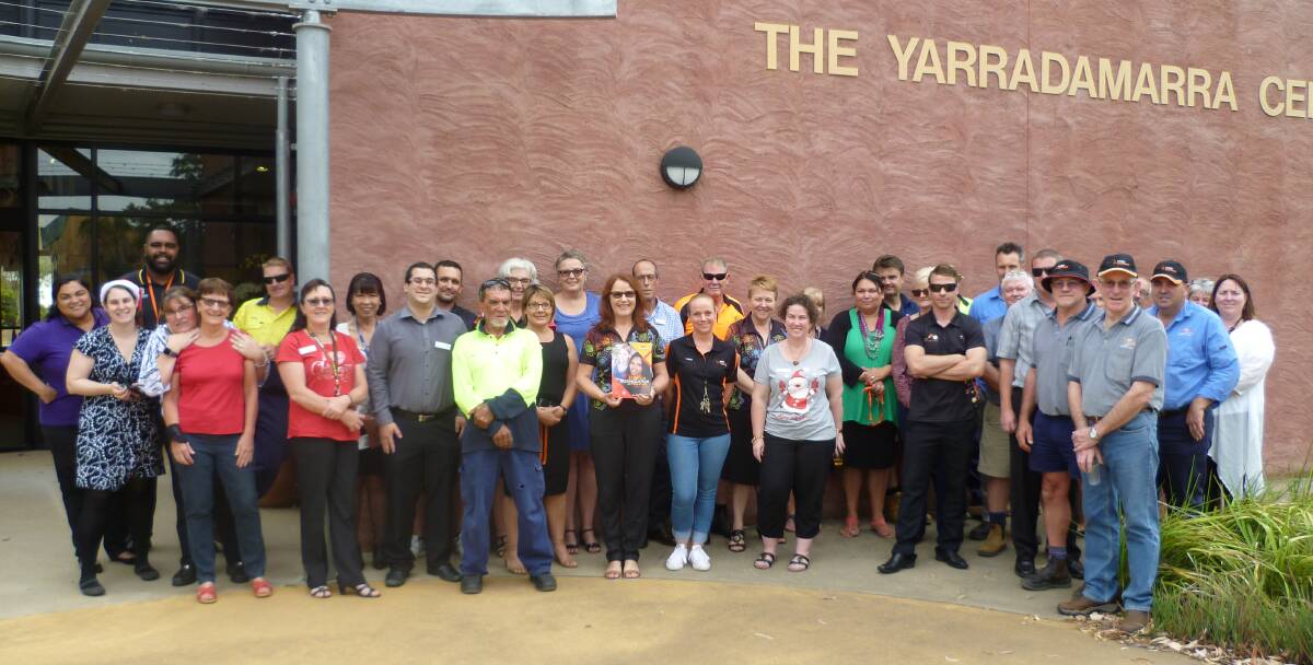 Staff gather at the Yarradamarra Centre at Dubbo's Myall Street campus. Photo: TAFE WESTERN