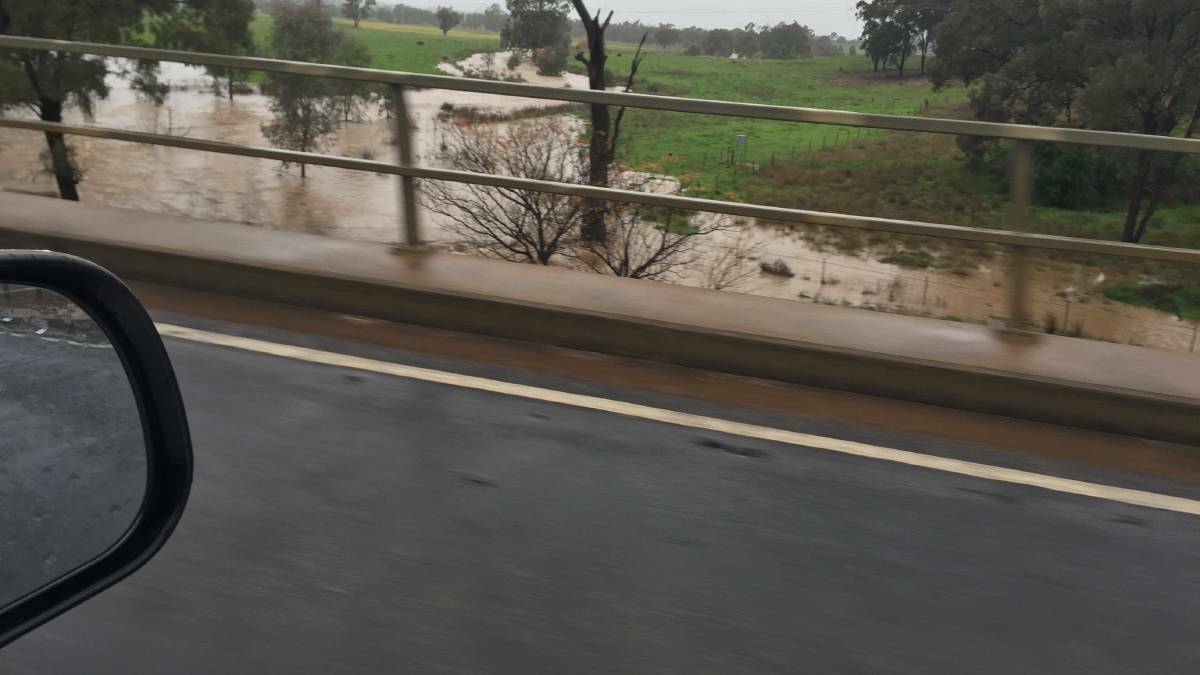 FLOODING: Between Narromine and Dubbo yesterday. Photo: MARK GRIGGS, The Land.