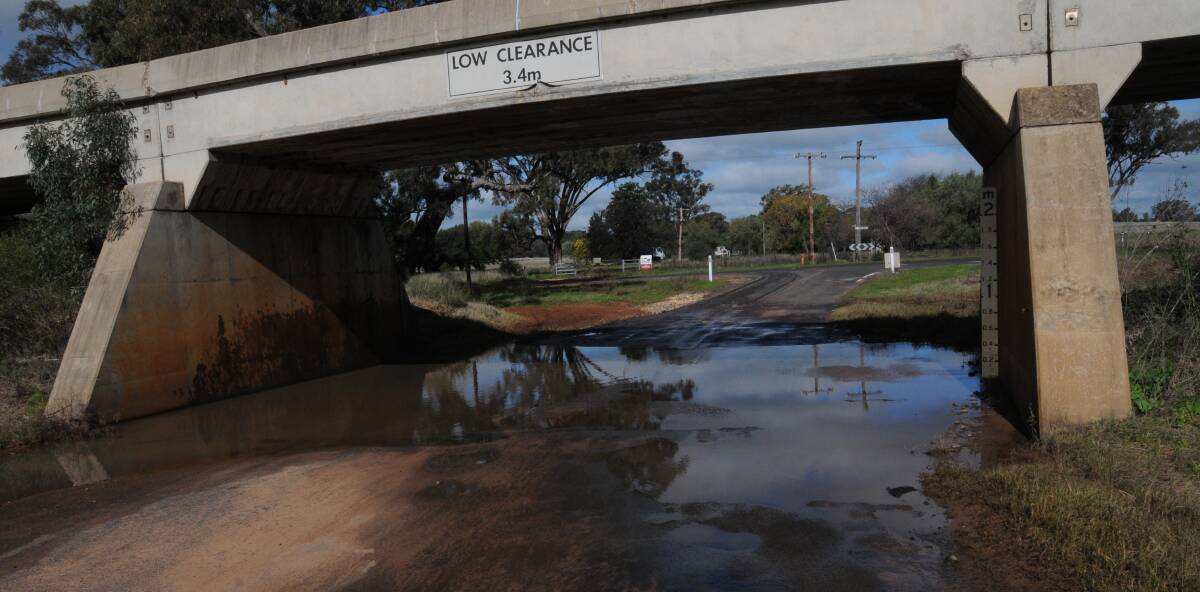 Wet: Water still covered the Rosedale Road underpass off Minore Road on Monday. Photo: ORLANDER RUMING