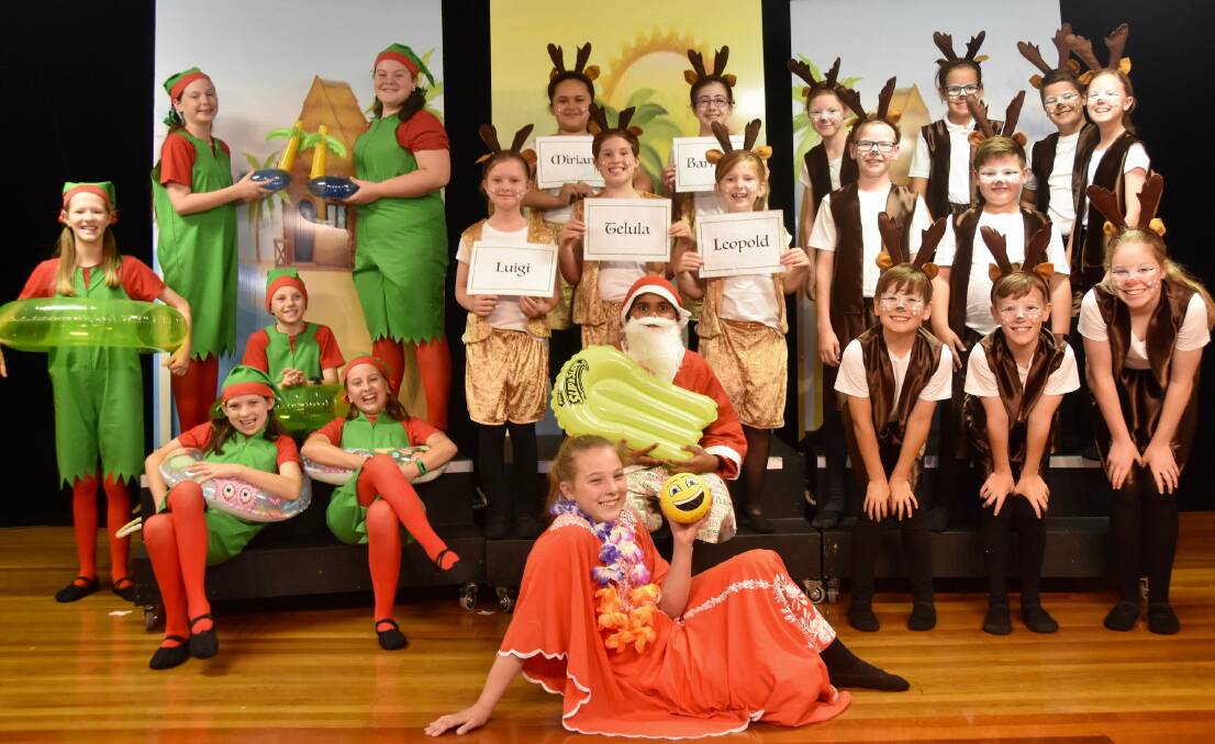 Tis the season: Young performers from Macquarie Conservatorium's Youth Music Theatre Program in costume for their Christmas Show. Photo: Supplied.