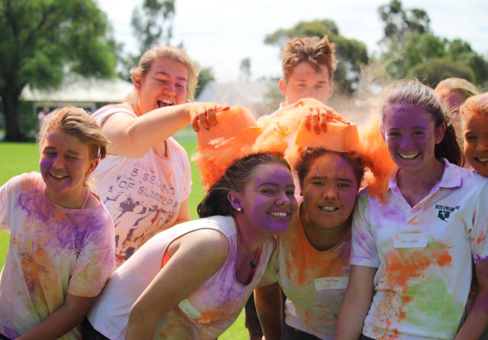 Add a splash of colour: The students enjoyed taking part in a Colour Run to help raise funds for the SRC and purchase new sporting equipment. Photo: Supplied.