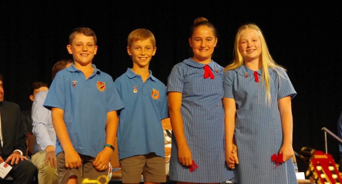 Leaders of the future: The 2018 School Captains - Sophie Wheatley and Spencer Coote with Vice Captains - Sophie Orth and Bailey O’Connor. Photo: Supplied.