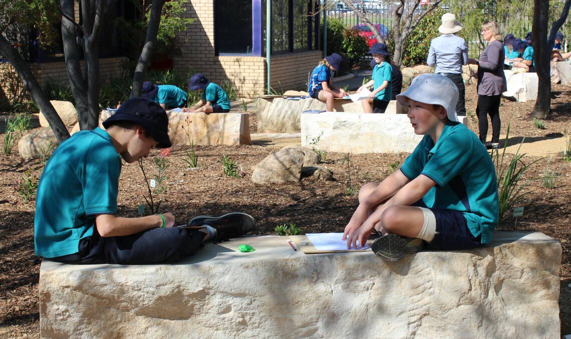 Fresh air: The new outdoor learning area made possible by the P&C and the school's successful fete. Photo: Supplied.