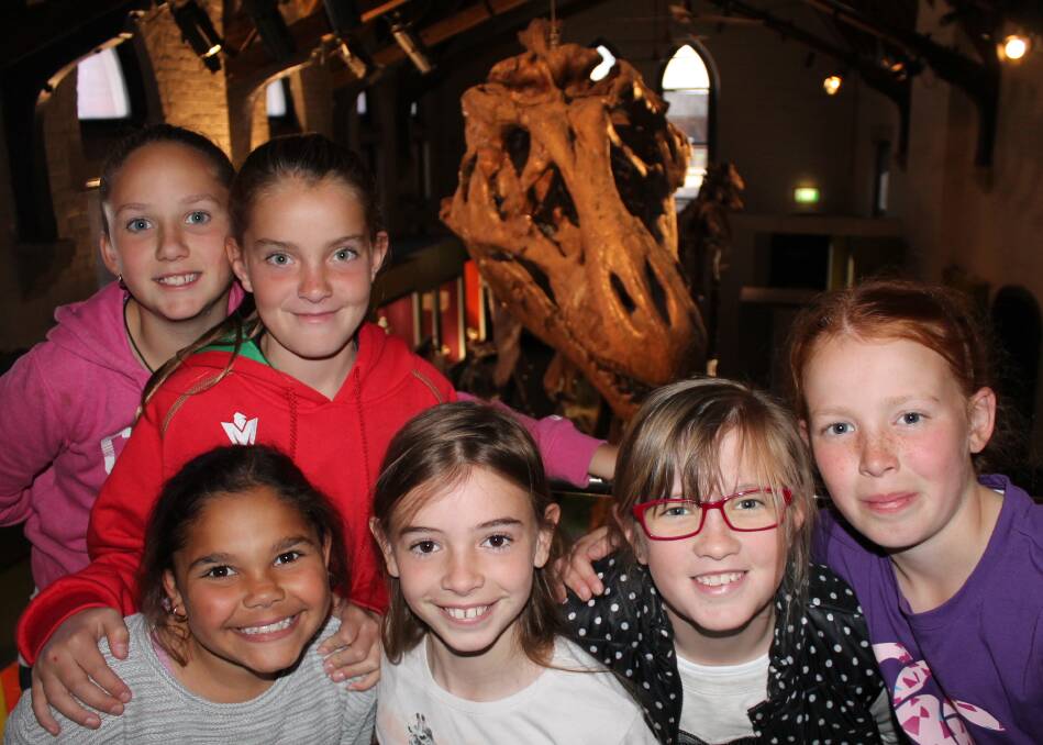 Terrifying T-Rex: Students enjoyed their excursion to the Blue Mountains after stopping in at Bathurst to see the Australian Fossil and Mineral Museum. Photo: Supplied.
