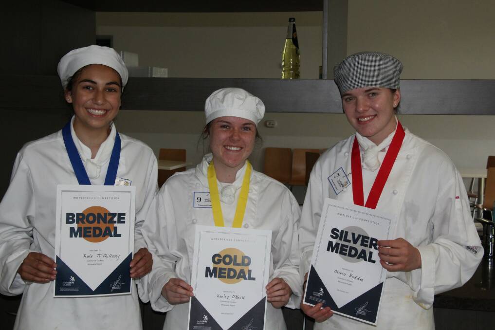 Recipe for success: Year 11 student, Olivia Budden, was awarded the silver medal in the Regional World Skills Hospitality Competition. Picture: Supplied.