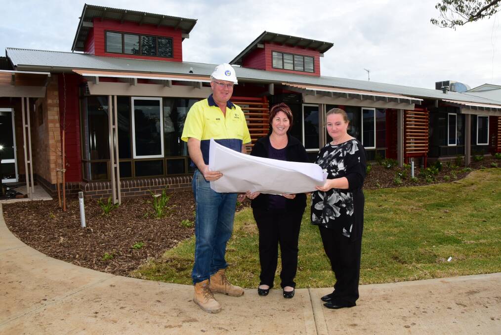 Site manager Mark Tucker, District Manager Megan Whitney and Care Manager Leaza McMahon