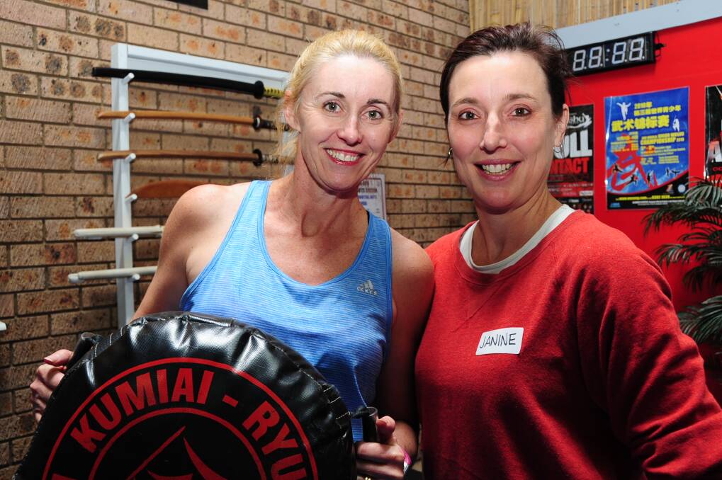 Let's get physical; Sharon Neave and Janine Pearce. Photo: KATHRYN O'SULLIVAN